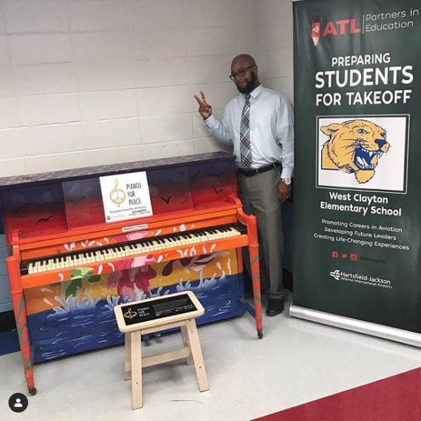 Public piano in Clayton County, Georgia, United States