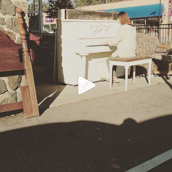 Public piano in Coeur d'Alene, Idaho, United States