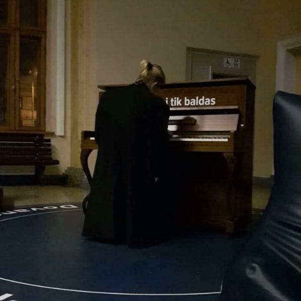 Public piano in Kaunas, Kaunas County, Lithuania
