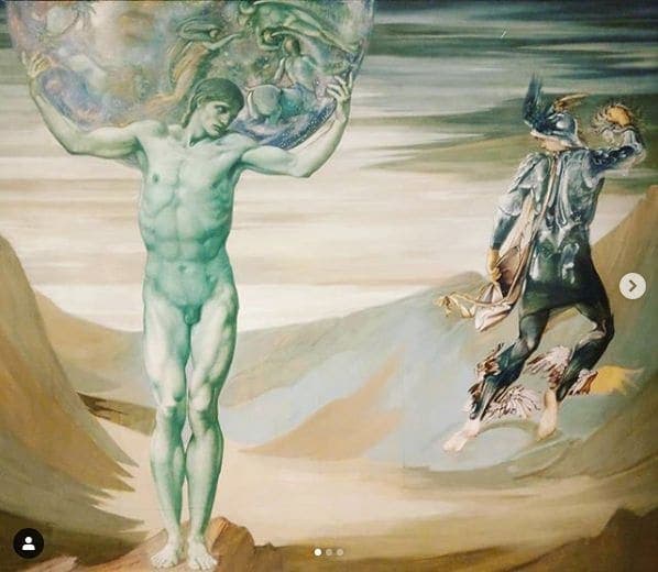 Photo of Pre-Raphaelites at Tate Britain at Tate Britain, Millbank, Westminster, London, Greater London, England, SW1P 4RG, United Kingdom. Perseus turns Atlas to stone using the…