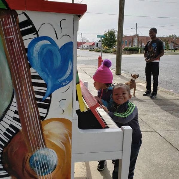 Public piano in Martin County, North Carolina, United States