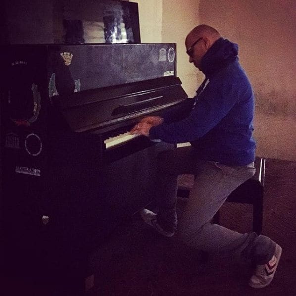 Public piano in Matera, Basilicata, Italy