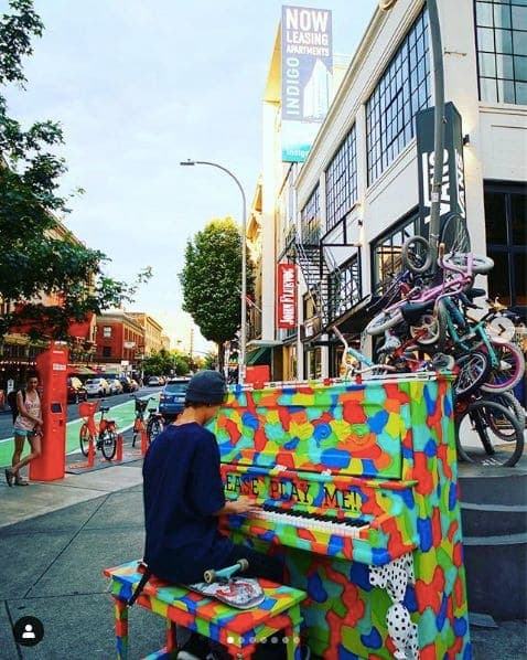 Photo of Portland, Oregon at Animals in Pools, Southwest Yamhill Street, Downtown, Portland, Multnomah County, Oregon, 97204, United States. Sharing the magic from this summer-…