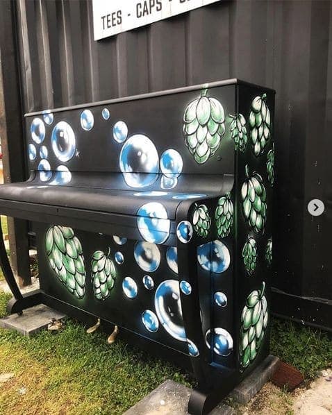 Photo of Brewtown Upper Hutt at 25, Blenheim Street, Maidstone, Upper Hutt City, Wellington, 5218, New Zealand. Day 1 of piano painting at @brewtownupperhutt! Work in progress,…