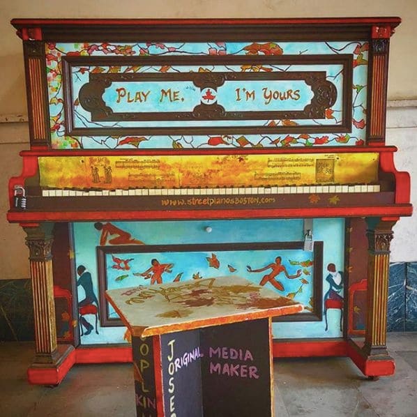 Public piano in Boston, Massachusetts, United States