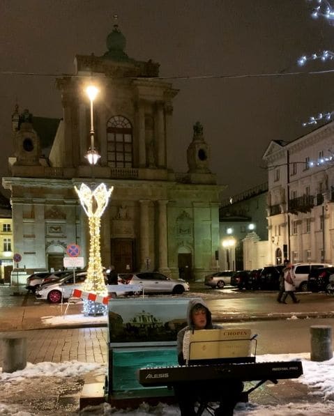 Public piano in Warsaw, Masovian Voivodeship, Poland
