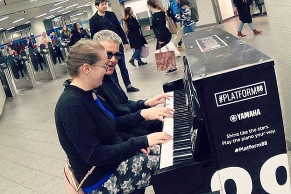 Public piano in London, England, United Kingdom