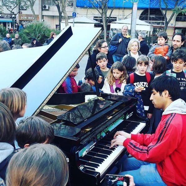 Public piano in Barcelona, Catalonia, Spain