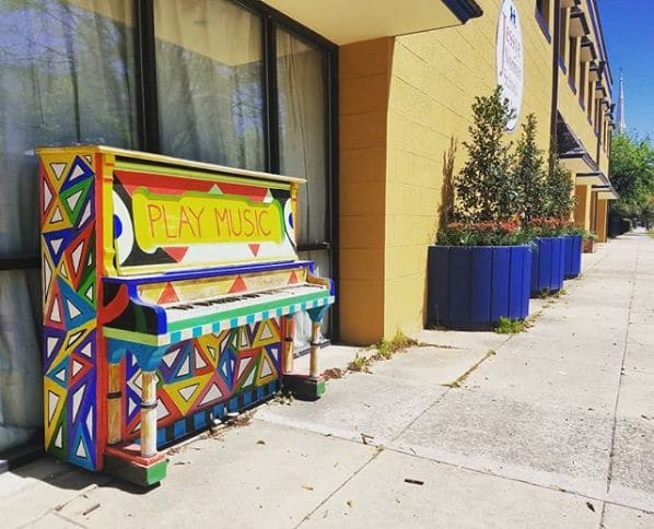 Public piano in Augusta, Georgia, United States
