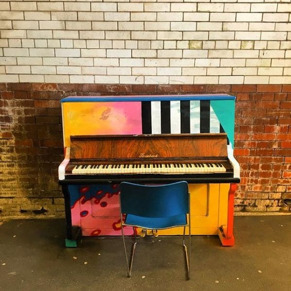 Public piano in London, England, United Kingdom