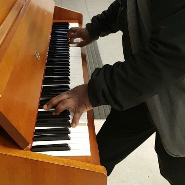 Public piano in London, England, United Kingdom