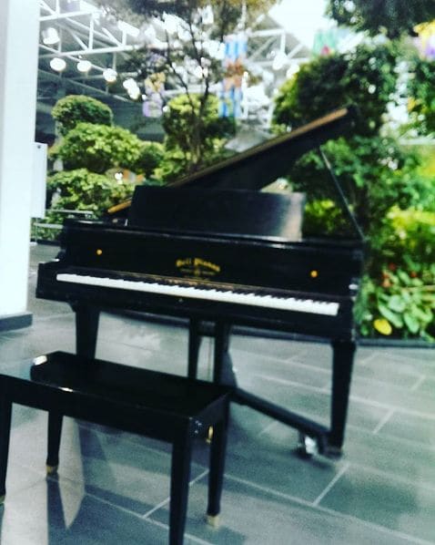 Public piano in Calgary, Alberta, Canada