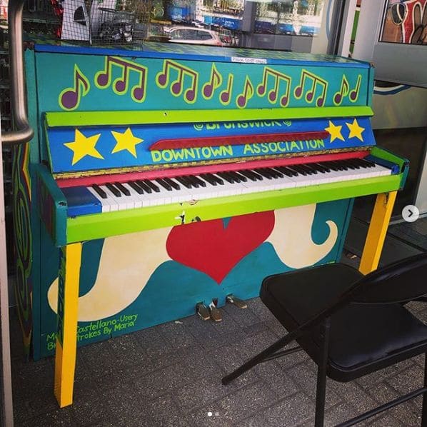 Public piano in Cumberland County, Maine, United States