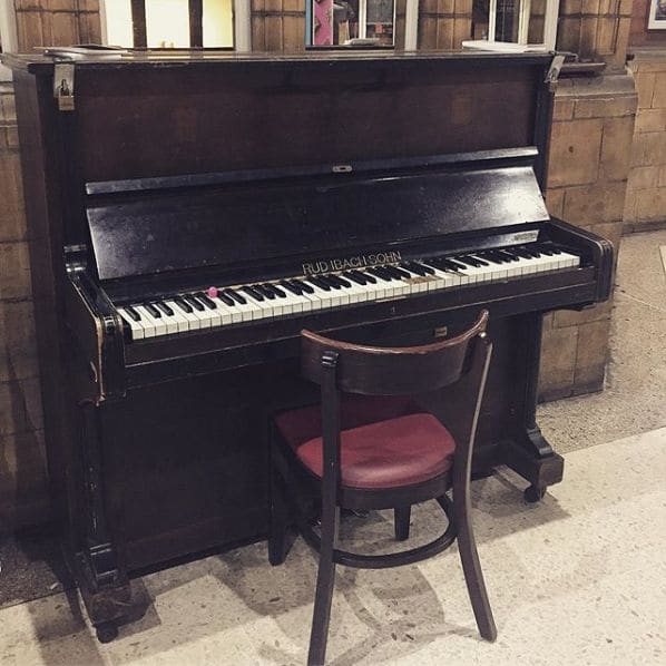 Public piano in Westminster, England, United Kingdom