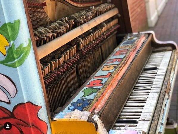 Public piano in Florence, Alabama, United States