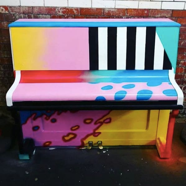 Public piano in London, England, United Kingdom
