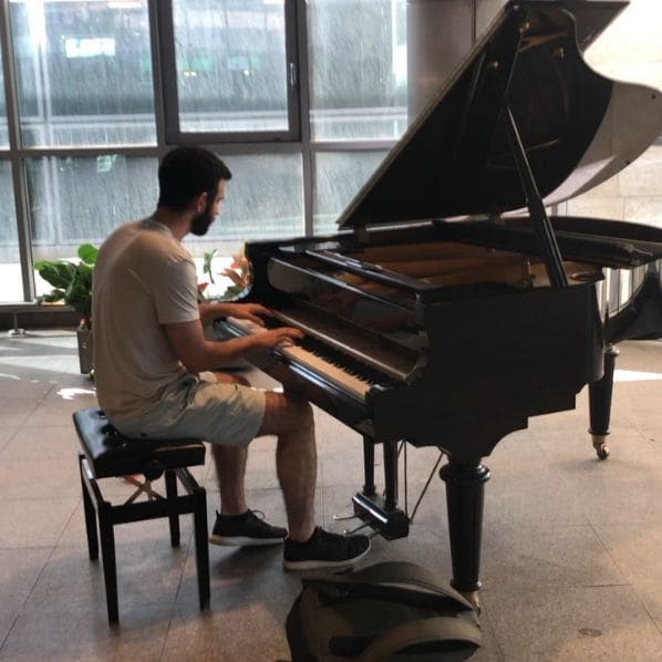 Public piano in Kfar Habad, Israel