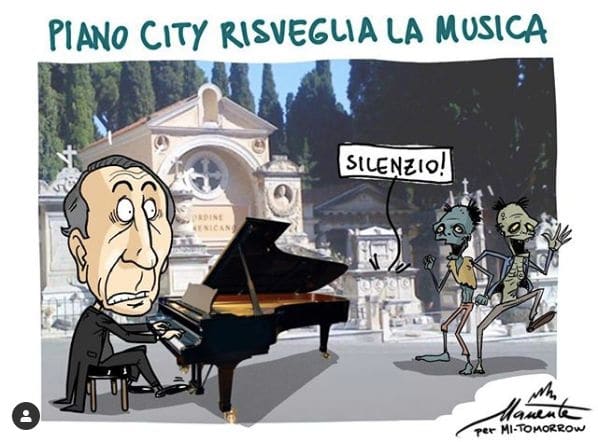 Public piano in Milan, Lombardy, Italy
