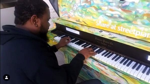 Public piano in Norfolk, Virginia, United States