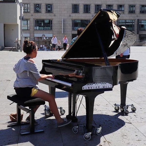 Public piano in Stuttgart, Baden-Württemberg, Germany