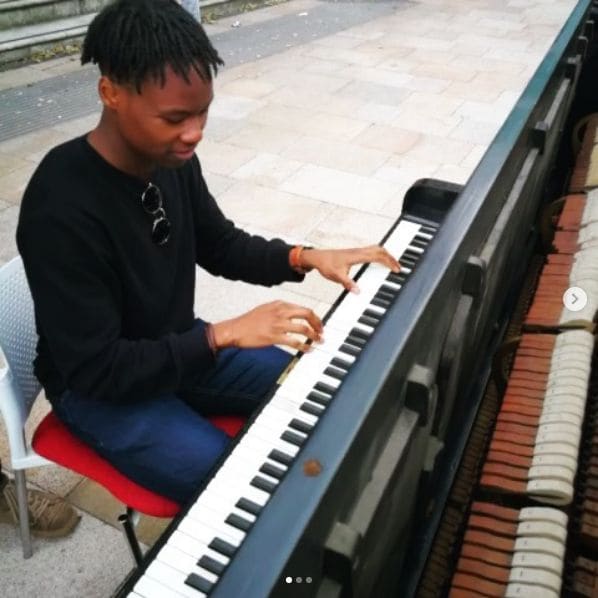 Public piano in Liverpool, England, United Kingdom