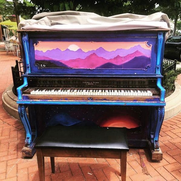 Public piano in Wausau, Wisconsin, United States