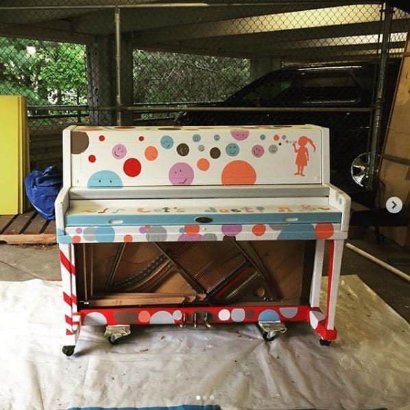 Public piano in Fairfax County, Virginia, United States