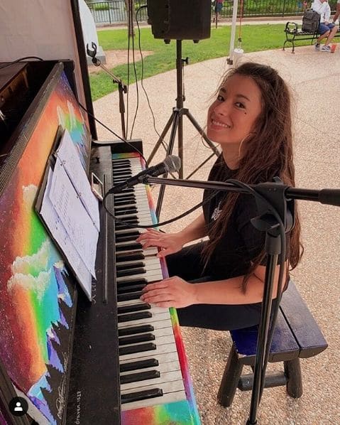 Public piano in Nashua, New Hampshire, United States