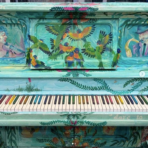 Public piano in Geelong CBD, Victoria, Australia