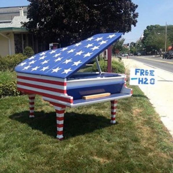 Public piano in Middlesex County, Massachusetts, United States