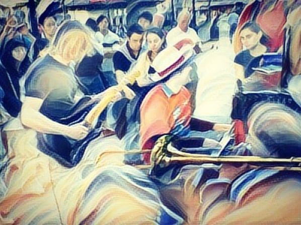 Public piano in Westminster, England, United Kingdom