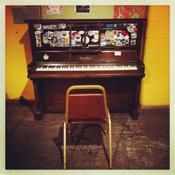 Public piano in Traverse City, Michigan, United States