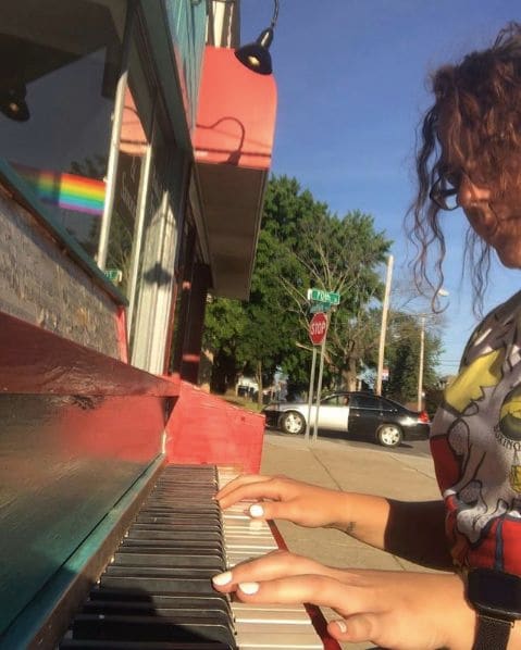 Public piano in Niagara Falls, New York, United States