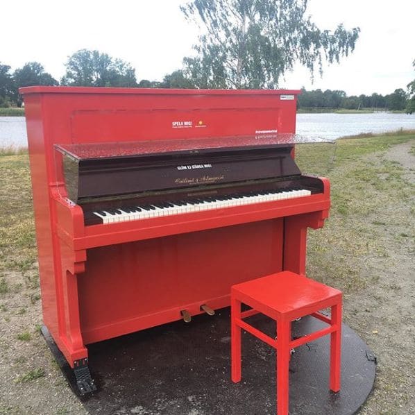 Public piano in Karlstad, Sweden