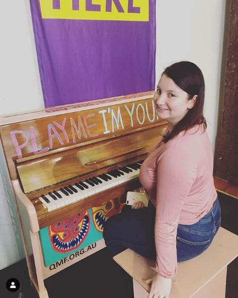 Public piano in Brisbane City, Queensland, Australia