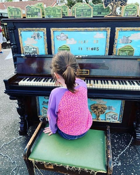Public piano in Brisbane City, Queensland, Australia