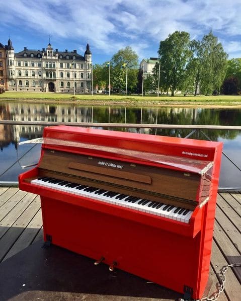 Public piano in Karlstad, Sweden
