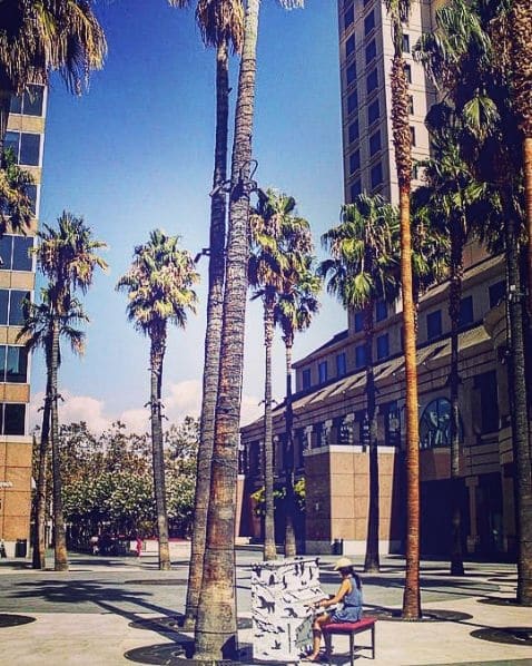 Public piano in San Jose, California, United States