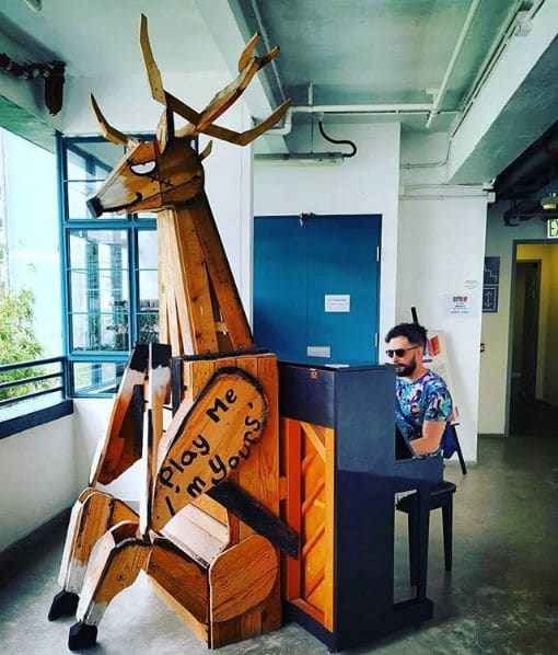 Public piano in Hong Kong Island, Hong Kong, China