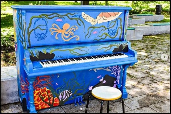 Public piano in Urban agglomeration of Montreal, Quebec, Canada