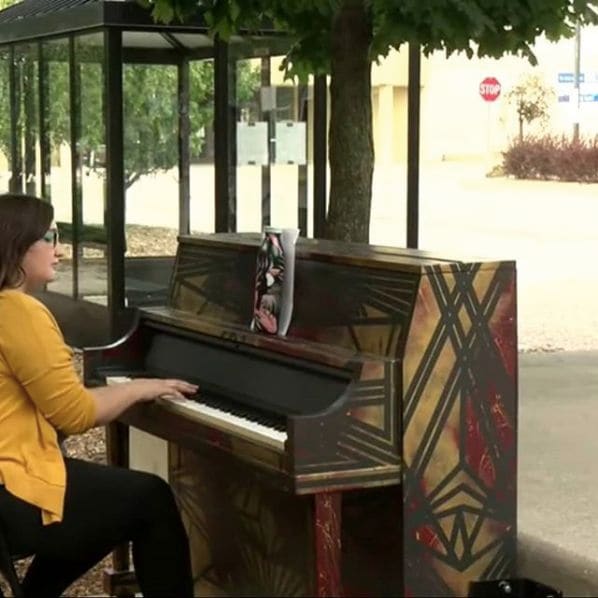 Public piano in Portage County, Wisconsin, United States