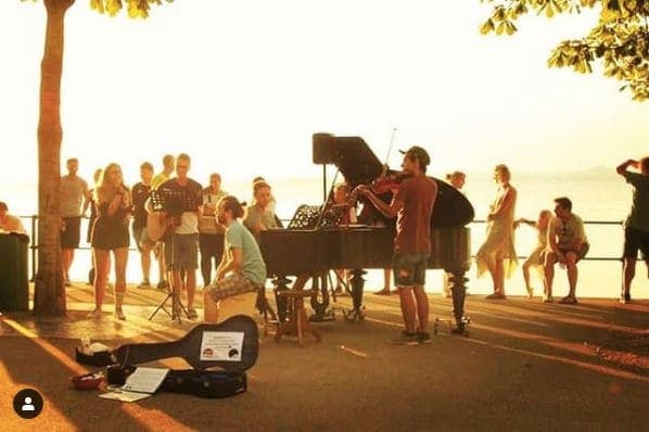 Photo of Bregenz at Montfortstrasse, Montfortstraße, Stadt Bregenz, Bezirk Bregenz, Vorarlberg, 6900, Austria. Sunset Jam at the Open Piano in Bregenz two weeks ago ☀️\n\nIf you…