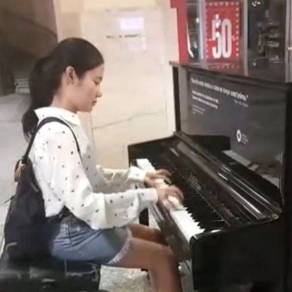 Public piano in Turin, Piemont, Italy