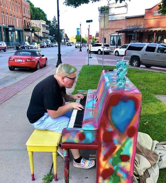Public piano in Clayton County, Iowa, United States