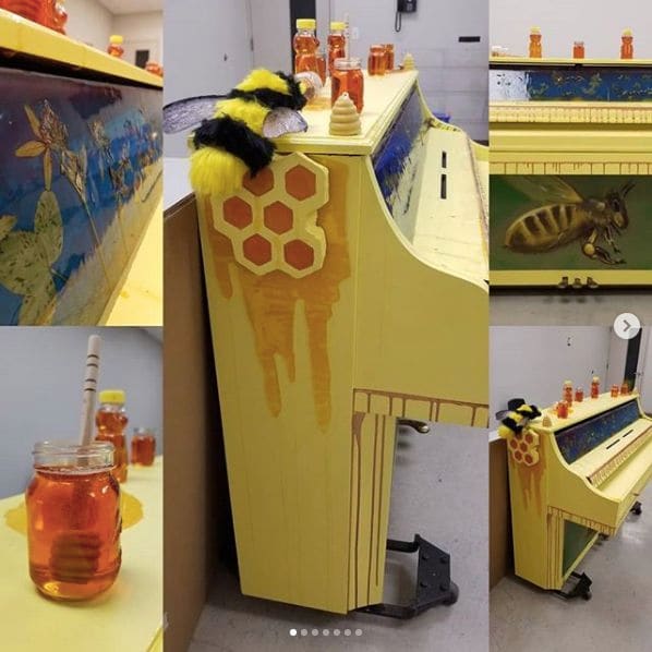 Public piano in Waterloo, Iowa, United States