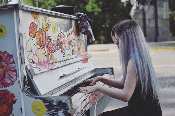Public piano in Kyiv, Ukraine