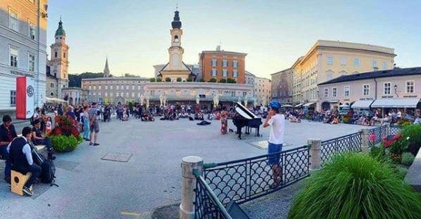 Photo of Mozartplatz, Salzburg, Austria at Goldene Ente, 10, Goldgasse, Altstadt, Salzburg, 5020, Austria
