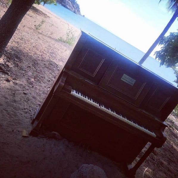 Public piano in Florence Bay, Queensland, Australia