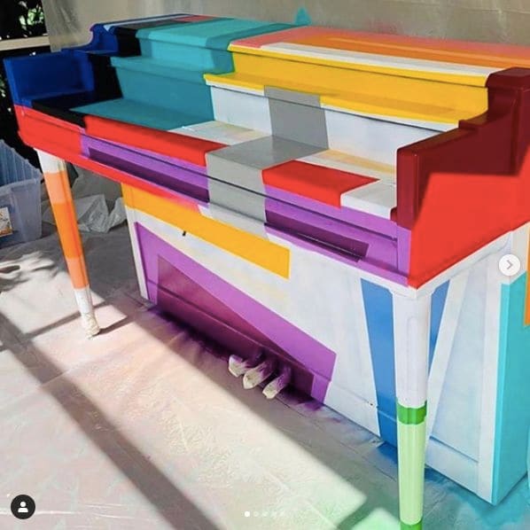 Public piano in Spartanburg, South Carolina, United States