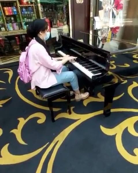 Public piano in Casablanca, Morocco